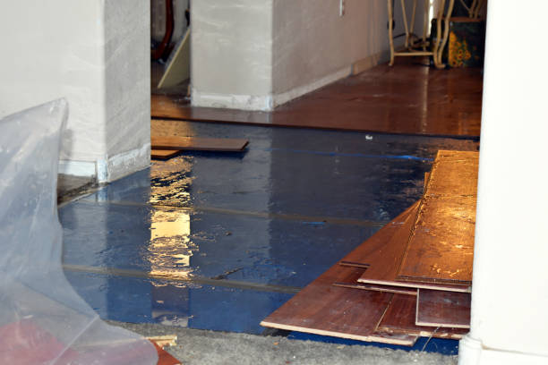 Professional Water Damage Restoration technician working in Chester, NH
